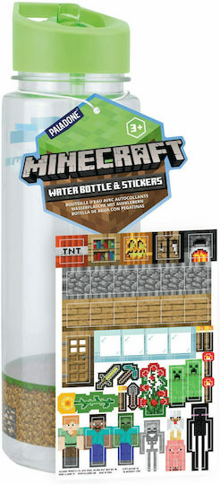 Paladone Παιδικό Παγούρι Minecraft Πλαστικό με Καλαμάκι 600ml