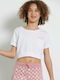Kids' Crop Top Short Sleeve White One World
