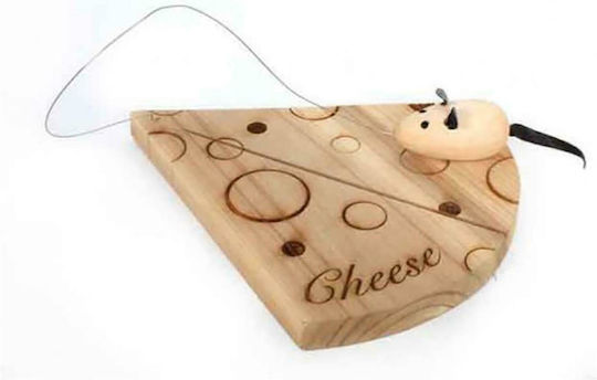 Atmosphera Wooden Cheese Serving Platter with Mouse Knife