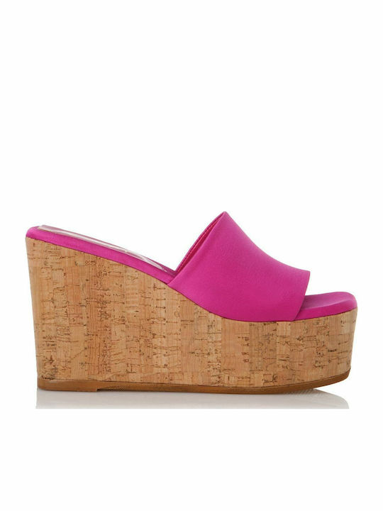 Platforme Dama Tip Slip On Fuchsia