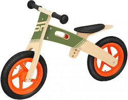 Spokey Kids Wooden Balance Bike Woo Ride Green