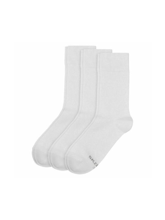 Skechers Ανδρικές Μονόχρωμες Κάλτσες Λευκές 3Pack