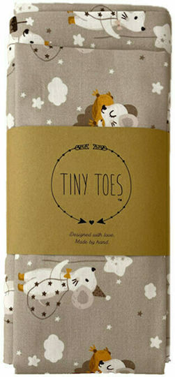 Tiny Toes Magic Mice Set Baby Bettlaken Für Krippe Baumwolle Gray 110x180cm 3Stück