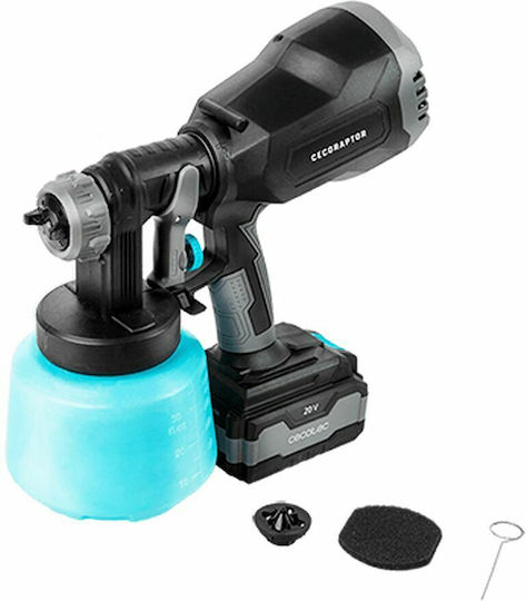 Cecotec CecoRaptor Perfect Color 4020 Ultra Pistol de vopsit electric 20V 1x4Ah cu recipient de 1lt