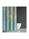 Saint Clair Zen Body Des 814 Fabric Shower Curtain 240x185cm Blue