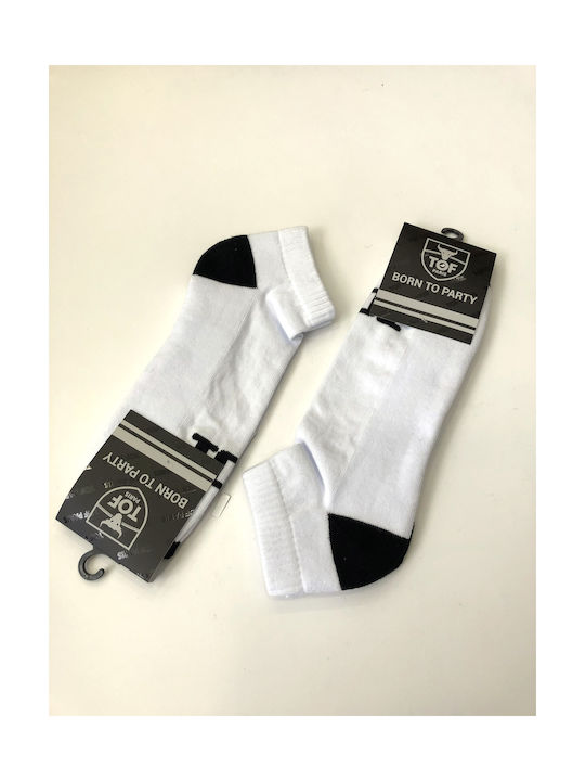 TOF Paris - Low Cut Socken - Kurze Herrensocken Weiß (1 Paar)