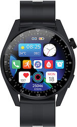 DAS.4 SG48 Smartwatch με Παλμογράφο (Μαύρο)