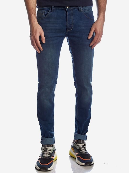 Herren Jeanshosen Elastisch Slim Fit Marineblau