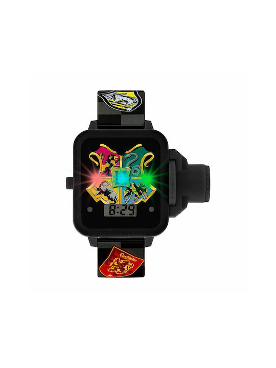 Disney Kids Digital Watch Harry Potter with Rubber/Plastic Strap Black