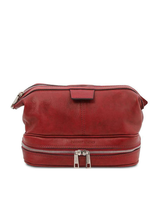Tuscany Leather Toiletry Bag Jacob in Red color...