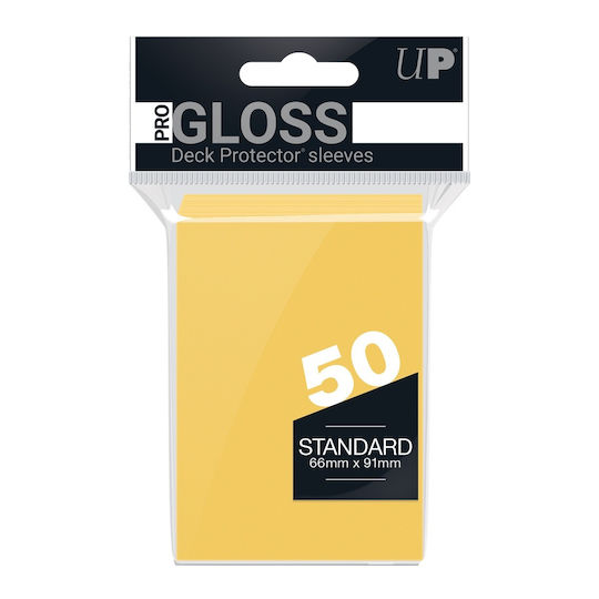 Ultra Pro Game Accessory Yellow Sleeves Deck Protectors 50τμχ Standard Yellow