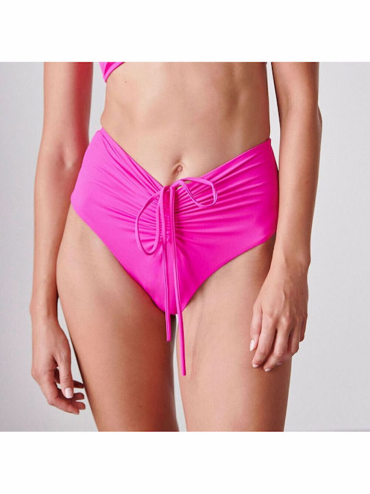 Blu4u Bikini inferioare Slip Talie înaltă Fuchsia