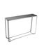 Artur Console Table Metal with Glass Surface Silver L110xW31xH75cm