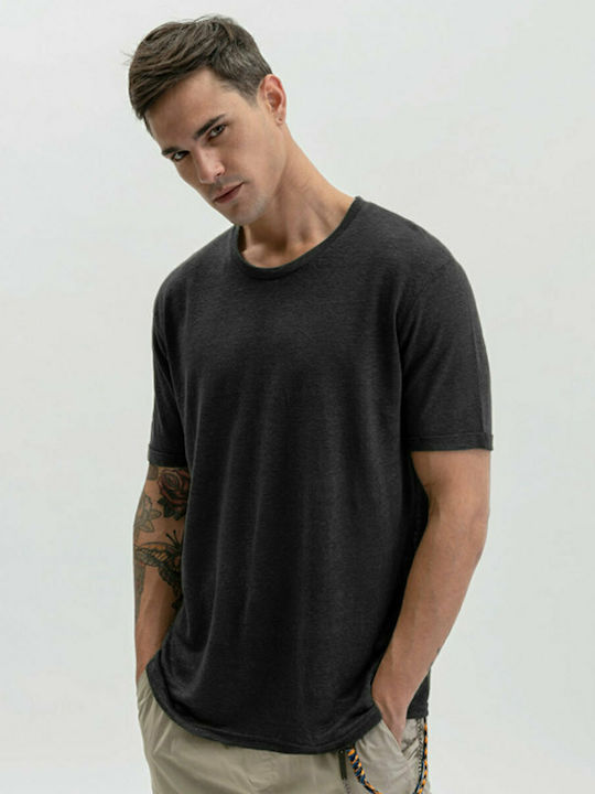 Gianni Lupo Herren T-Shirt Kurzarm Schwarz