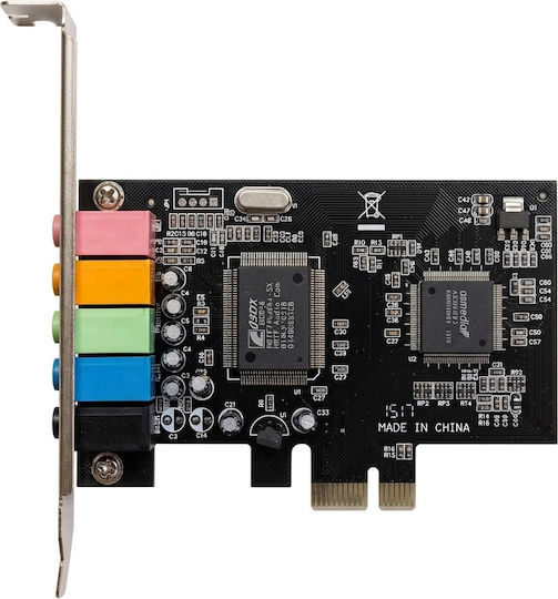 DeTech ​Εσωτερική PCI Express Κάρτα Ήχου 5.1 σε Ασημί χρώμα 17402
