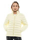 Splendid Women's Short Puffer Jacket for Winter Yellow