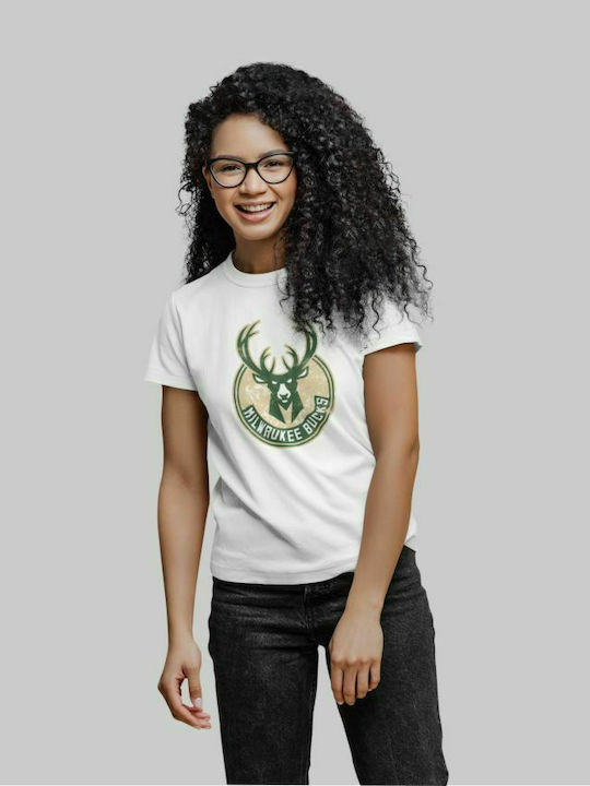 Milwaukee Bucks W T-Shirt (Replik) - WEISS