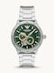 Emporio Armani Meccanico Ανδρικό Ρολόι 43mm Χρονογράφος Αυτόματο με Ασημί Μεταλλικό Μπρασελέ