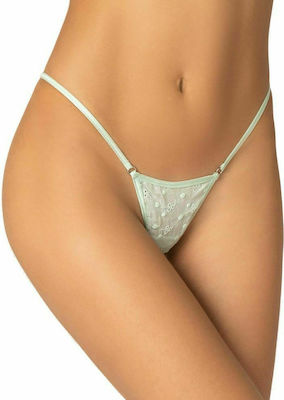 Milena by Paris Women's Cotton Lace String Pistachio