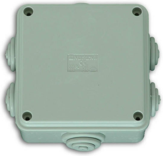 Marlanvil Surface Mounted Electrical Box Branching Watertight IP65 in Gray Color