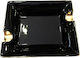 Sikarlan Ceramic Cigar Ashtray Black with Glossy Finish