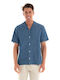 Gabba Men's Shirt Short Sleeve Denim Blue