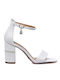 Exe Helen Women's Sandals with Chunky High Heel In White Colour