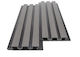3D Wall Panels From Plastic Screw-On Light Gray With Gray Slats 290x17.65cm