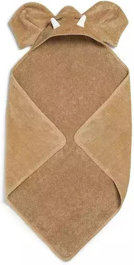 Elodie Details Baby Bath Towel Hooded Elephant Brown 80x80cm