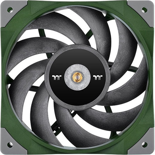 Thermaltake Toughfan 12 Racing Green High Static Pressure Case Fans 120mm (2000rpm / 58.35cfm) Without LEDs Lighting and Connection 4-Pin PWM Green