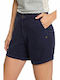 Across Streets Women's High-waisted Shorts Navy Blue