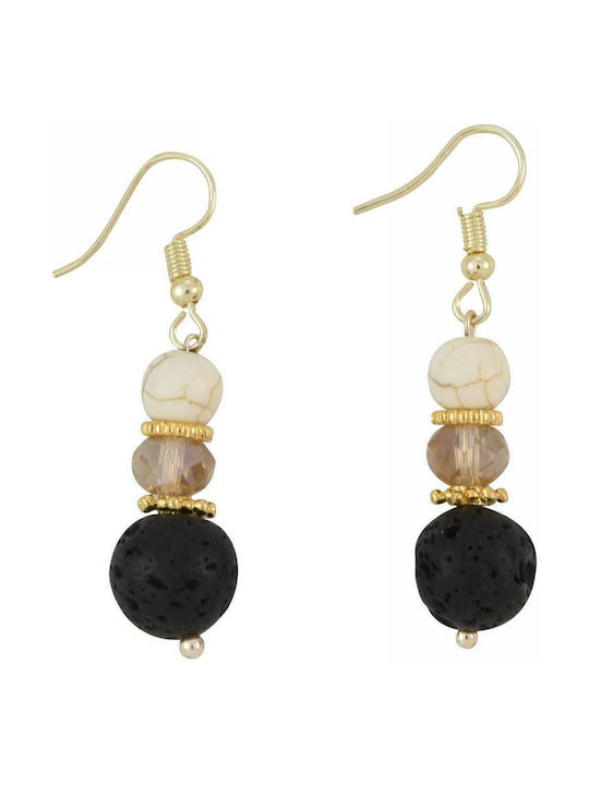 Earrings Pendants Gold Plated with Stones & Pearls