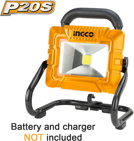 Ingco Battery Jobsite Light LED IP20 with Brightness up to 1800lm