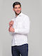 Olymp Men's Shirt Long Sleeve Linen White