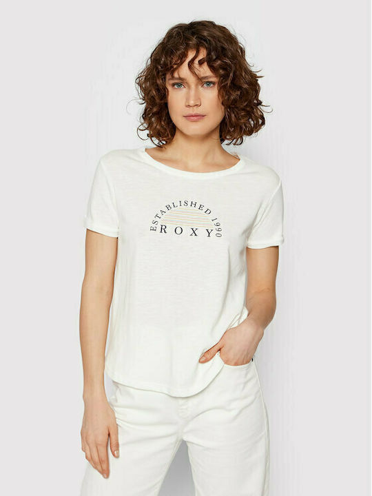 Roxy Oceanholic Γυναικείο Αθλητικό T-shirt Λευκό