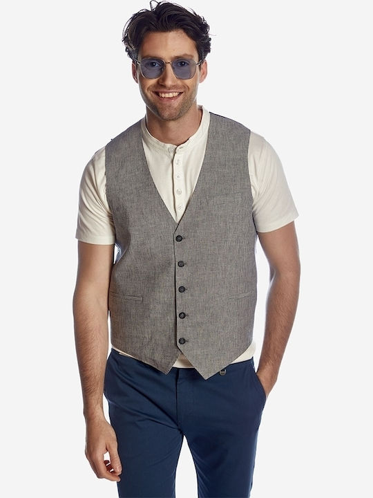 Sogo Men's Vest Slim Fit Navy Blue