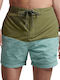 Мъжки Бански Плувни Шорти Olive Khaki / Fresh Mint На Райета