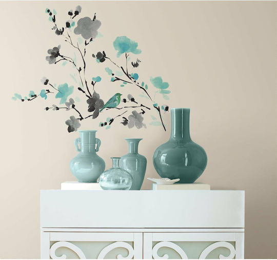 Decorative Sticker Wall Blossom Watercolor 26pcs RoomMates Decor