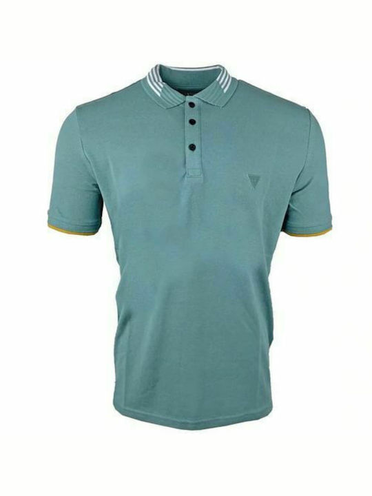 Guess Men's Short Sleeve Blouse Polo Mint