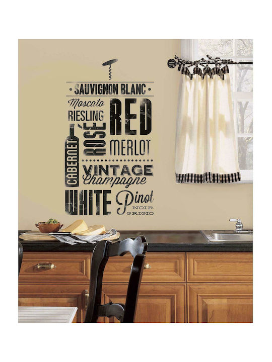 Διακοσμητικό Αυτοκόλλητο Τοίχου Wine Lovers 22τμχ RoomMates Decor