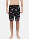Men's Swimwear Bermuda Black with Patterns