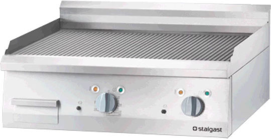 Stalgast Ηλεκτρικό Πλατώ Ψησίματος 80x70x25cm 8.1kW με Ραβδωτή Πλάκα
