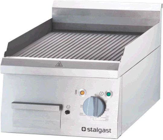 Stalgast Gewerbliche Flachgrillplatten Elektrisch 40x70x25cm 4kW mit glatter & geriffelter Platte