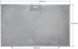 Metall-Filter für Bosch Siemens Dunstabzugshaube 50 x 31 cm Rahmen