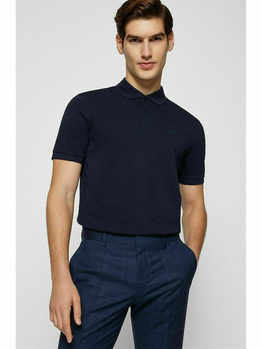 Hugo Boss Bluza pentru bărbați cu mâneci scurte Polo Albastru marin
