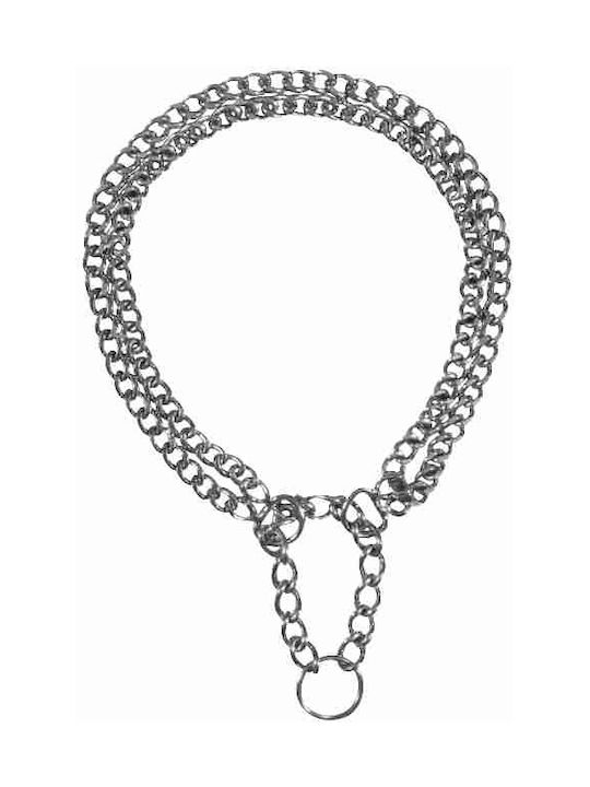 Dog Choker Chain in Silver color Double Large / Medium 2.5mm x 45cm