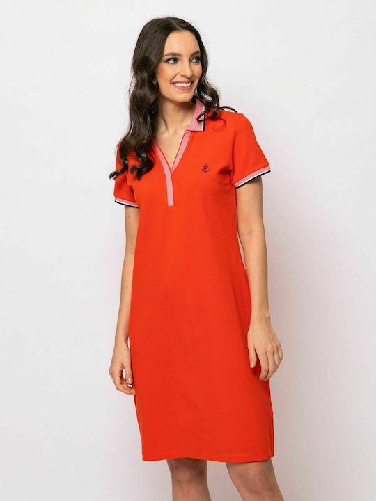 Heavy Tools Viola Sommer Mini Kleid Papaya