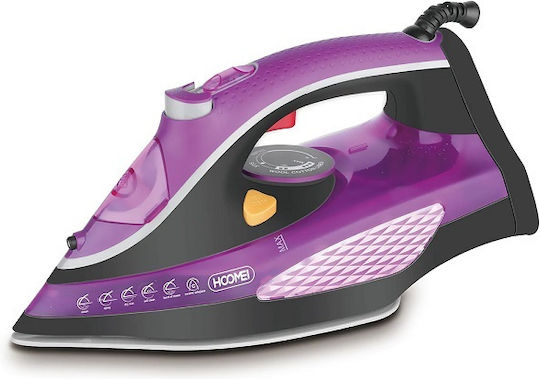 Hoomei Σίδερο Ατμού 2200W με Ανοξείδωτη Πλάκα και Συνεχόμενη Παροχή Ατμού 20gr/min