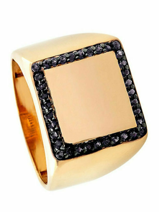 Oxette Optimism Ring with Zircon Gold Plated