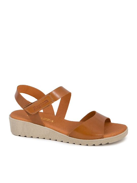 Anatomic Women's Leather Ankle Strap Platforms Tabac Brown